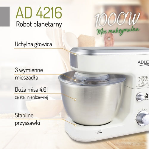 ADLER Food processors – AD 4216 1000 W Planetary Mixer – image 21