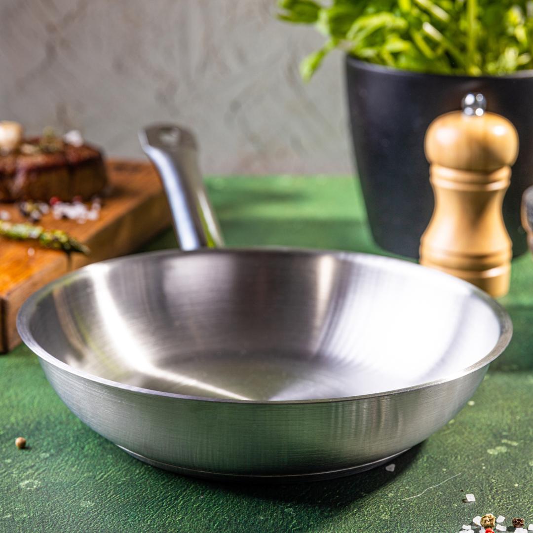 Frying – Frying pan, 21ct stainless steel, 20 cm, Kinghoff, KH-2018 - Carlat