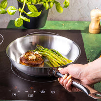 Frying – Frying pan, 21ct stainless steel, 20 cm, Kinghoff, KH-2018 - Carlat