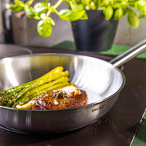 Frying – Frying pan, 21ct stainless steel, 20 cm, Kinghoff, KH-2018 - Carlat