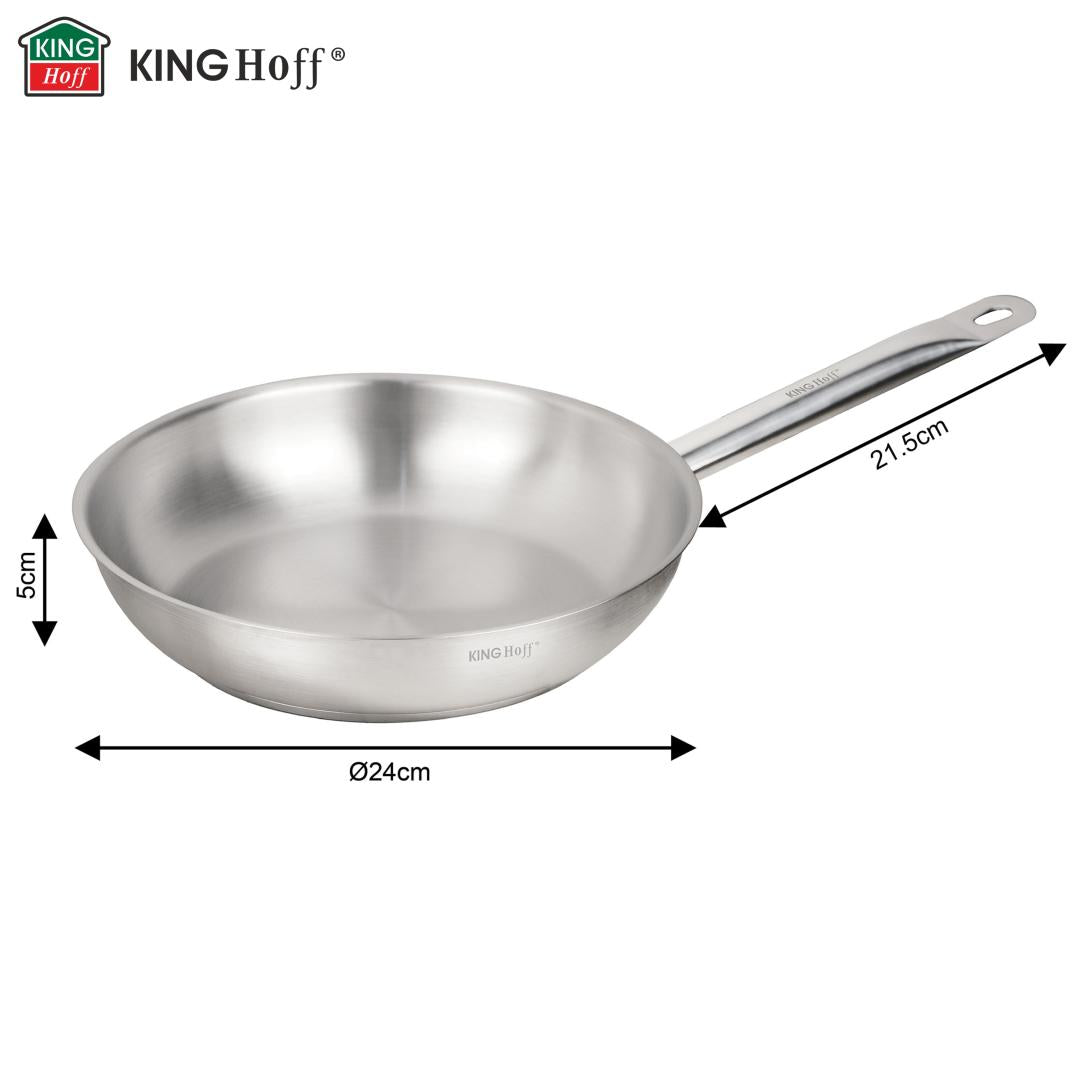Frying – Frying pan, 21ct stainless steel, 20 cm, Kinghoff, KH-2018 - Carlat