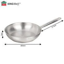 Frying – Frying pan, 21ct stainless steel, 20 cm, Kinghoff, KH-2018 - Carlat