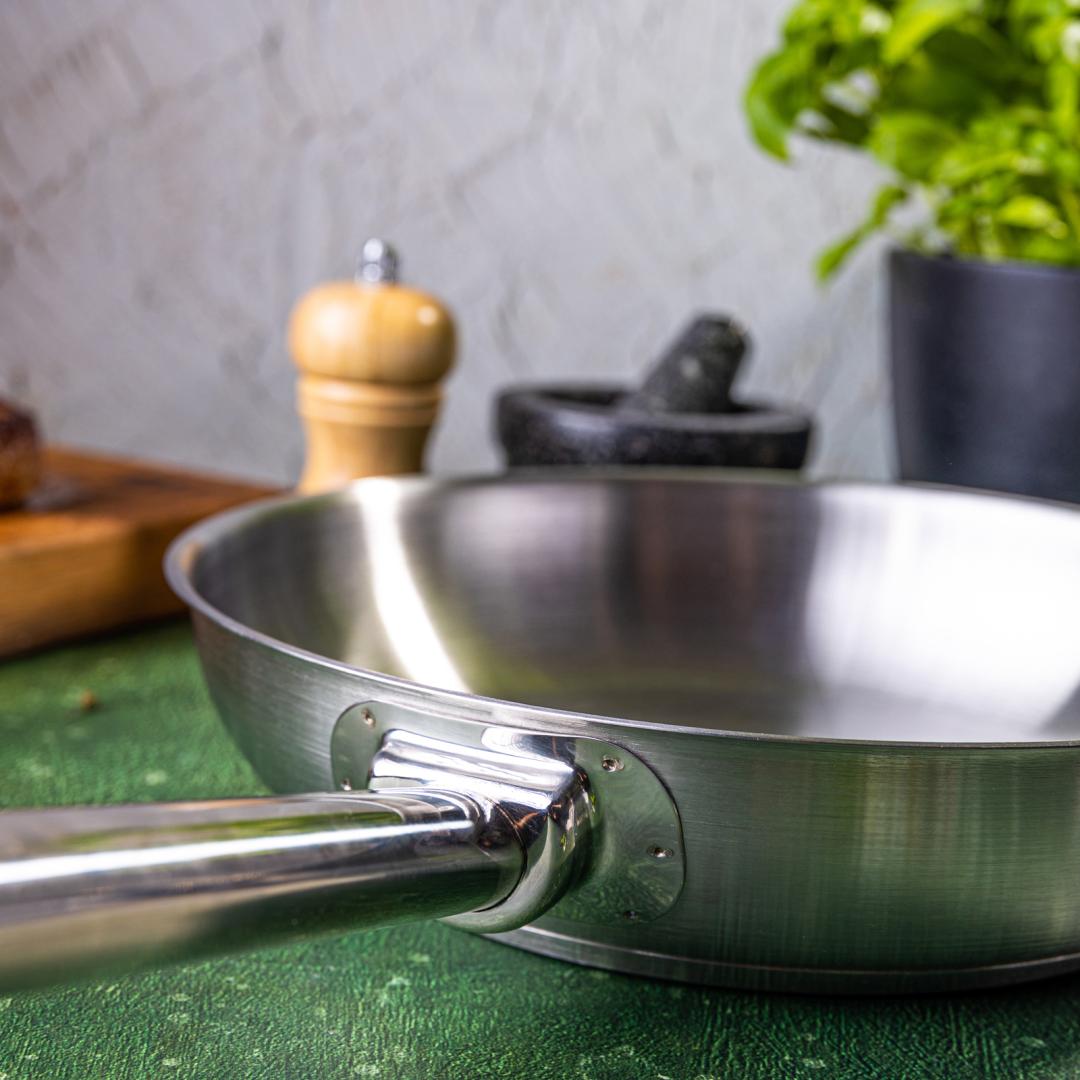 Frying – Frying pan, 21ct stainless steel, 20 cm, Kinghoff, KH-2018 - Carlat
