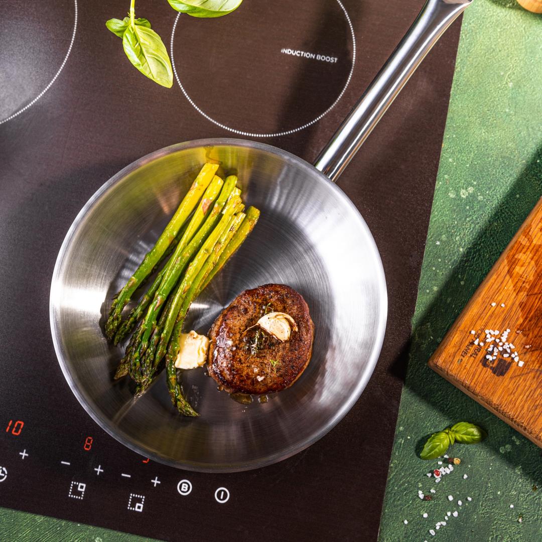 Frying – Frying pan, 21ct stainless steel, 20 cm, Kinghoff, KH-2018 - Carlat