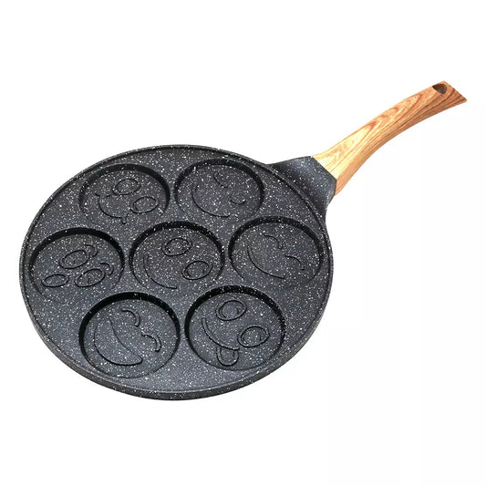 Frying pan for pancakes and crepes, aluminum, black marble finish, 26.5 cm diameter, Kinghoff - Carlat