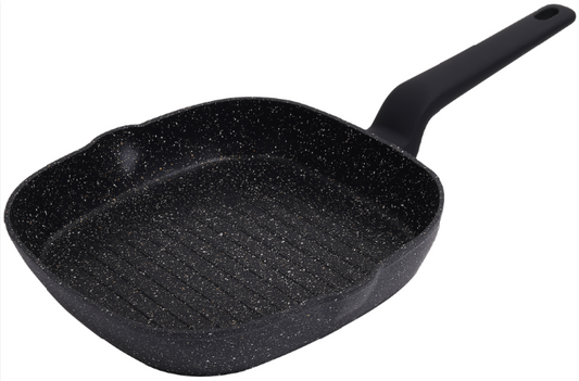 Frying pans – Frying pan, black-marble pattern, 24 cm diameter, Klausberg - Carlat