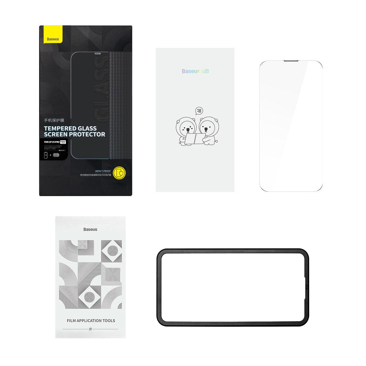 Full screen tempered glass for iPhone 14 Pro with 0.3mm speaker cover - Carlat