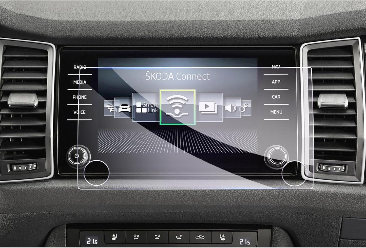 GAFAT [Pack of 2] Compatible with Skoda Kodiaq 2025 2024/Superb 4 2024 2025 10.25 Inch Digital Cockpit Screen Protector, Nano Screen Protector for Kodiaq 2 & Superb IV Combi Virtual Cockpit, 6H - Carlat