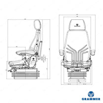 Grammer MSG95A/722 construction air suspension seat PVC - Grammer Vehicle Seat (image 2)