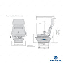 Grammer tractor suspension seat PVC - Grammer Mechanical suspended seat (image 2)