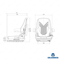 Grammer MSG65/522 forklift suspension seat PVC - Grammer Mechanical suspended seat (image 2)