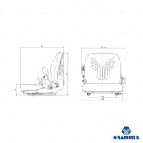 Grammer B12 tractor suspension seat PVC - Grammer Mechanical suspended seat (image 2)