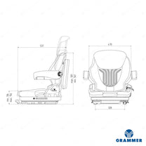 Grammer MSG65/521 forklift suspension seat fabric - Grammer Mechanical suspended seat (image 2)