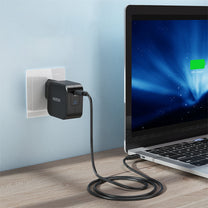 GaN USB Fast PowerDelivery PowerDelivery Black Type C 61W 3A PowerDelivery - Carlat