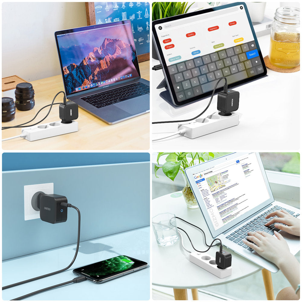 GaN USB Fast PowerDelivery PowerDelivery Black Type C 61W 3A PowerDelivery - Carlat