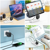 GaN USB Fast PowerDelivery PowerDelivery Black Type C 61W 3A PowerDelivery - Carlat