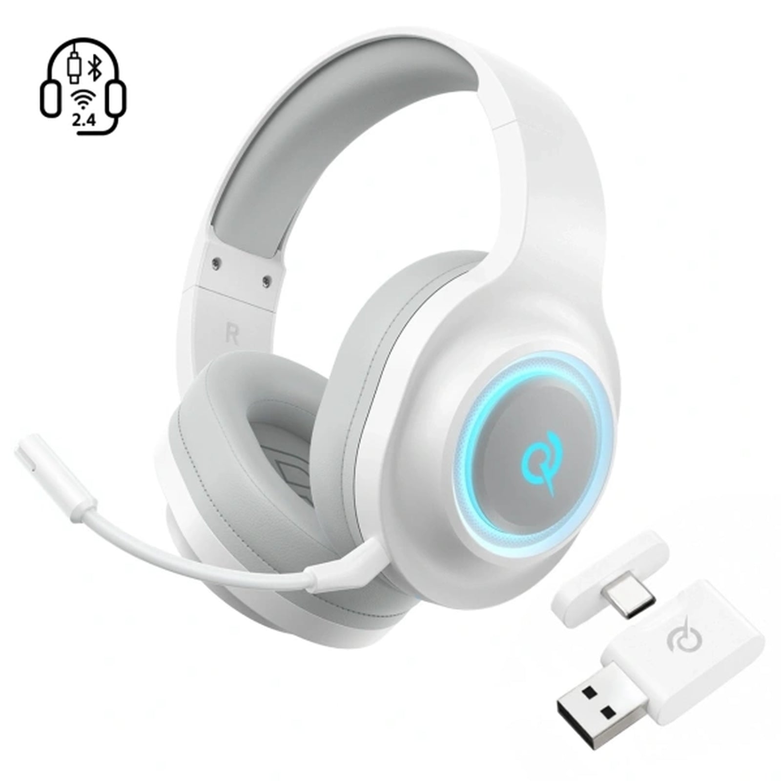 Gaming headphones, 7.1 sound, detachable microphone, 3 connection modes - Carlat