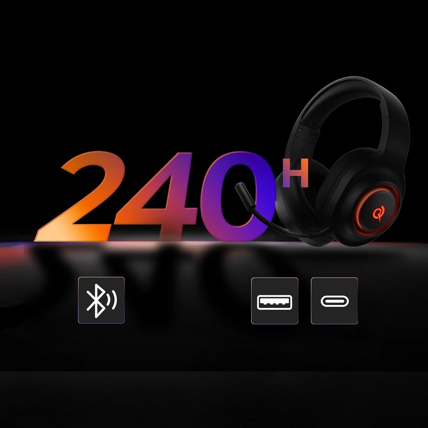 Gaming headphones, 7.1 sound, detachable microphone, 3 connection modes - Carlat