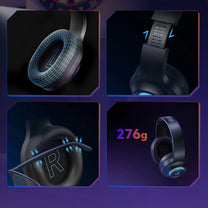 Gaming headphones, 7.1 sound, detachable microphone, 3 connection modes - Carlat