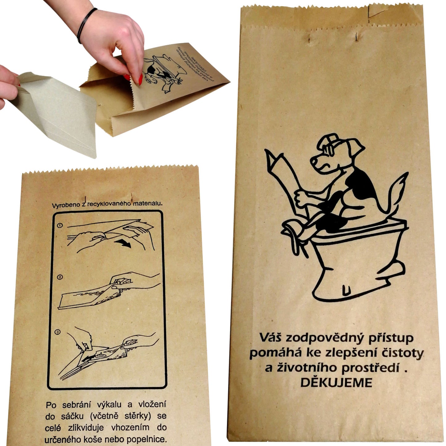 Garbage Bags – Paper bags with a cardboard scoop for - Carlat