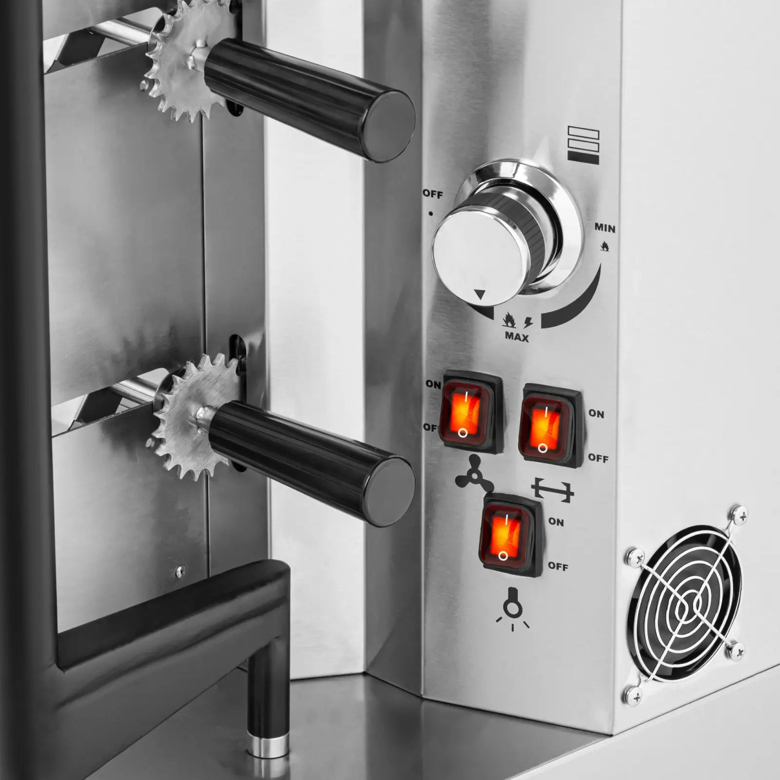 Gas rotisserie chicken roaster for propane-butane, 4 skewers, 16.5 kW - Carlat