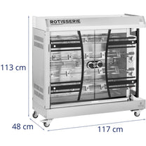 Gas rotisserie chicken roaster for propane-butane, 4 skewers, 16.5 kW - Carlat