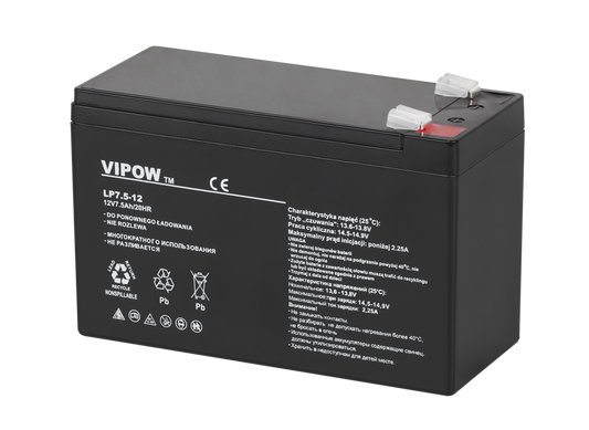 Gel batteries – VIPOW 12V 7.5Ah Gel Battery - Carlat