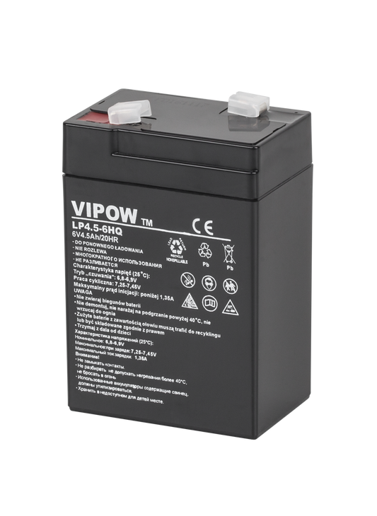 Gel batteries – VIPOW 6V 4.5Ah HQ Gel Battery - Carlat