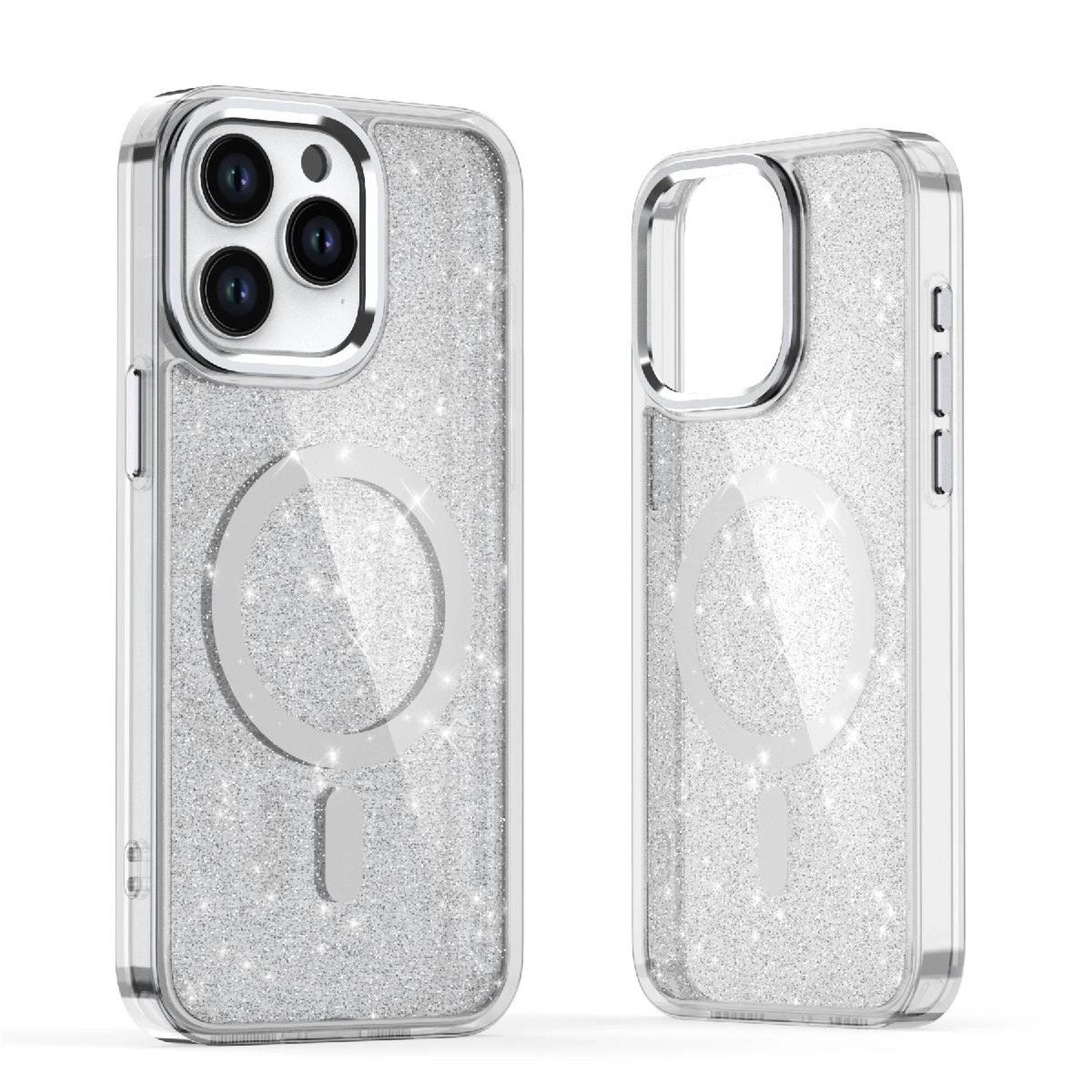 Glitter back case for Samsung Galaxy A16 5G Glitter Case MagSafe - white - Carlat