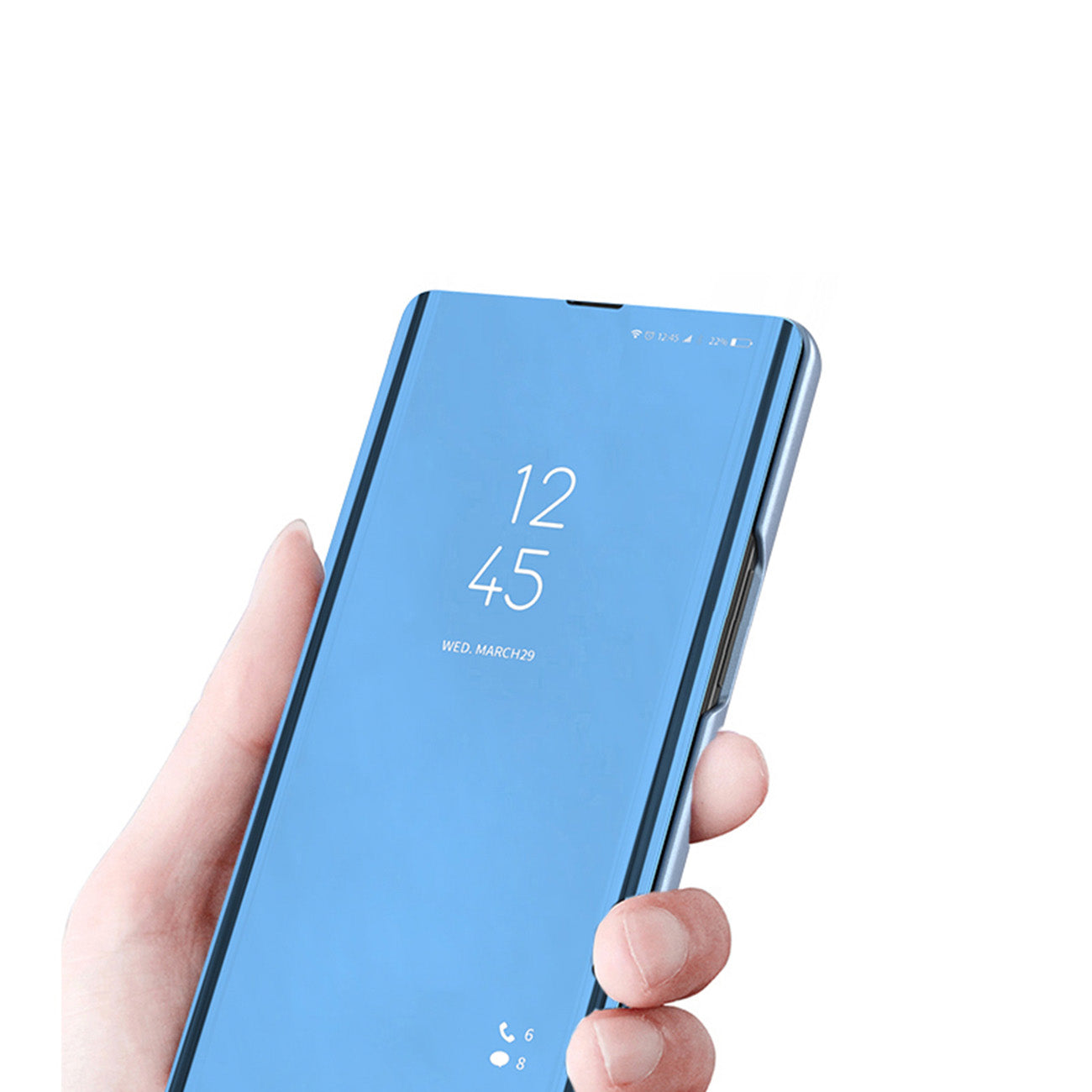 Glossy Flip Case for Xiaomi Redmi Note 12 Pro / Poco X5 Pro 5G Clear View Case Black - Carlat