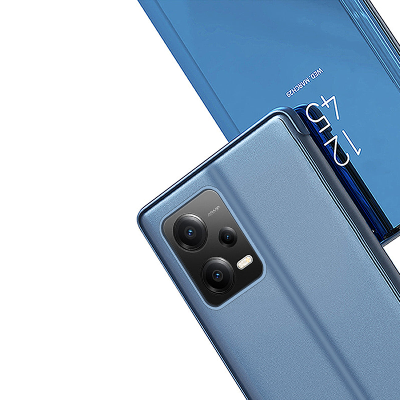Glossy Flip Case for Xiaomi Redmi Note 12 Pro / Poco X5 Pro 5G Clear View Case Black - Carlat