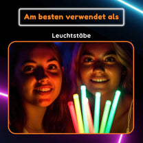 Glow Fever Glow Sticks Party Set - 25 cm Party Glow Sticks for Outdoors, Glow-in-the-Dark Party, Neon Party & More Glow Sticks by Party Dragon - Mixed, Pack of 100 - Carlat
