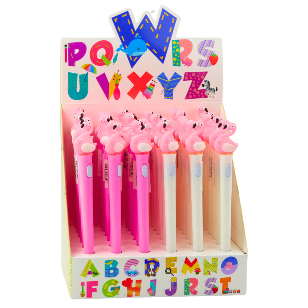 Glow-in-the-Dark Pink Flamingo Pen, Blue Ink, 0.7 mm, Assorted Colors - Carlat