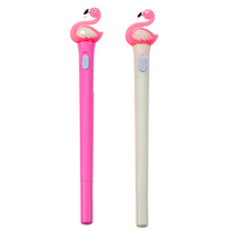 Glow-in-the-Dark Pink Flamingo Pen, Blue Ink, 0.7 mm, Assorted Colors - Carlat