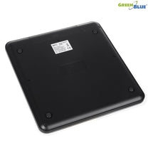 GreenBlue GB171 Black LED Digital Kitchen Scale, min. 1 g, max. 5,000 g - Carlat