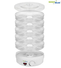 GreenBlue Mushroom, Vegetable, and Fruit Dehydrator, 250W - very quiet, tall tray (3.5 cm), 32 cm wide, GB190 - Carlat
