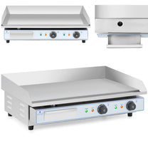 Grill electric grill plate, double smooth, 730 x 400 mm, 2 x 2200 W - Carlat