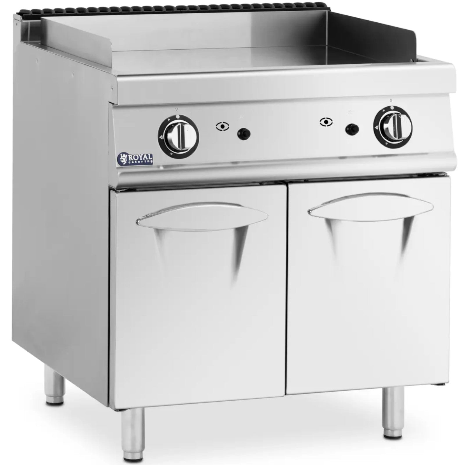 Grill, smooth grill plate with a cabinet for propane / LPG / natural gas 12 kW - Carlat