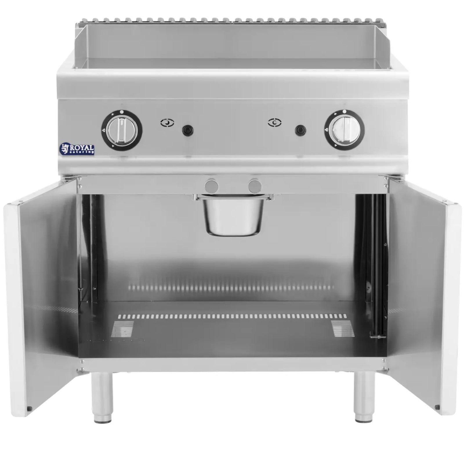 Grill, smooth grill plate with a cabinet for propane / LPG / natural gas 12 kW - Carlat