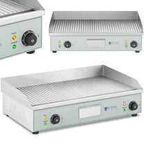 Grilled electric grill plate double-fitted 400 x 730 mm 2 x 2000 W - Carlat