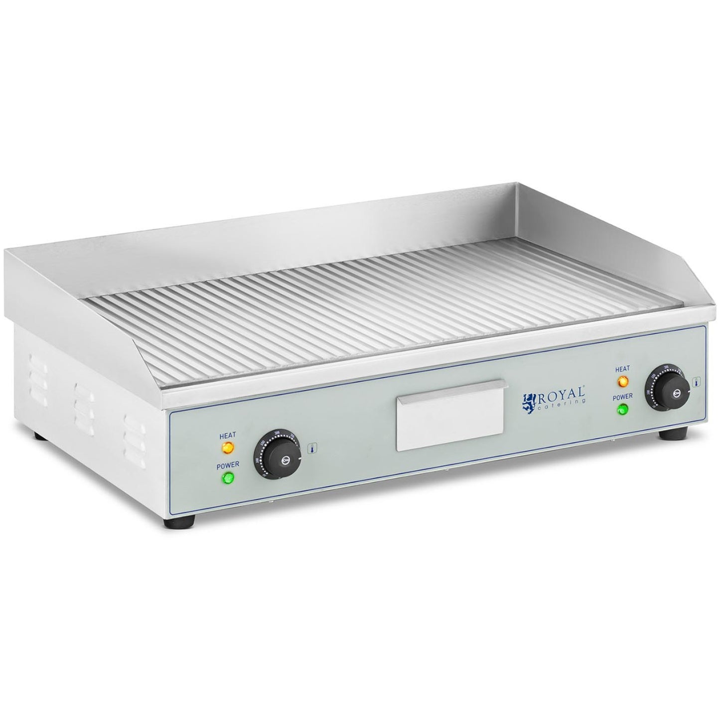 Grilled electric grill plate double-fitted 400 x 730 mm 2 x 2000 W - Carlat