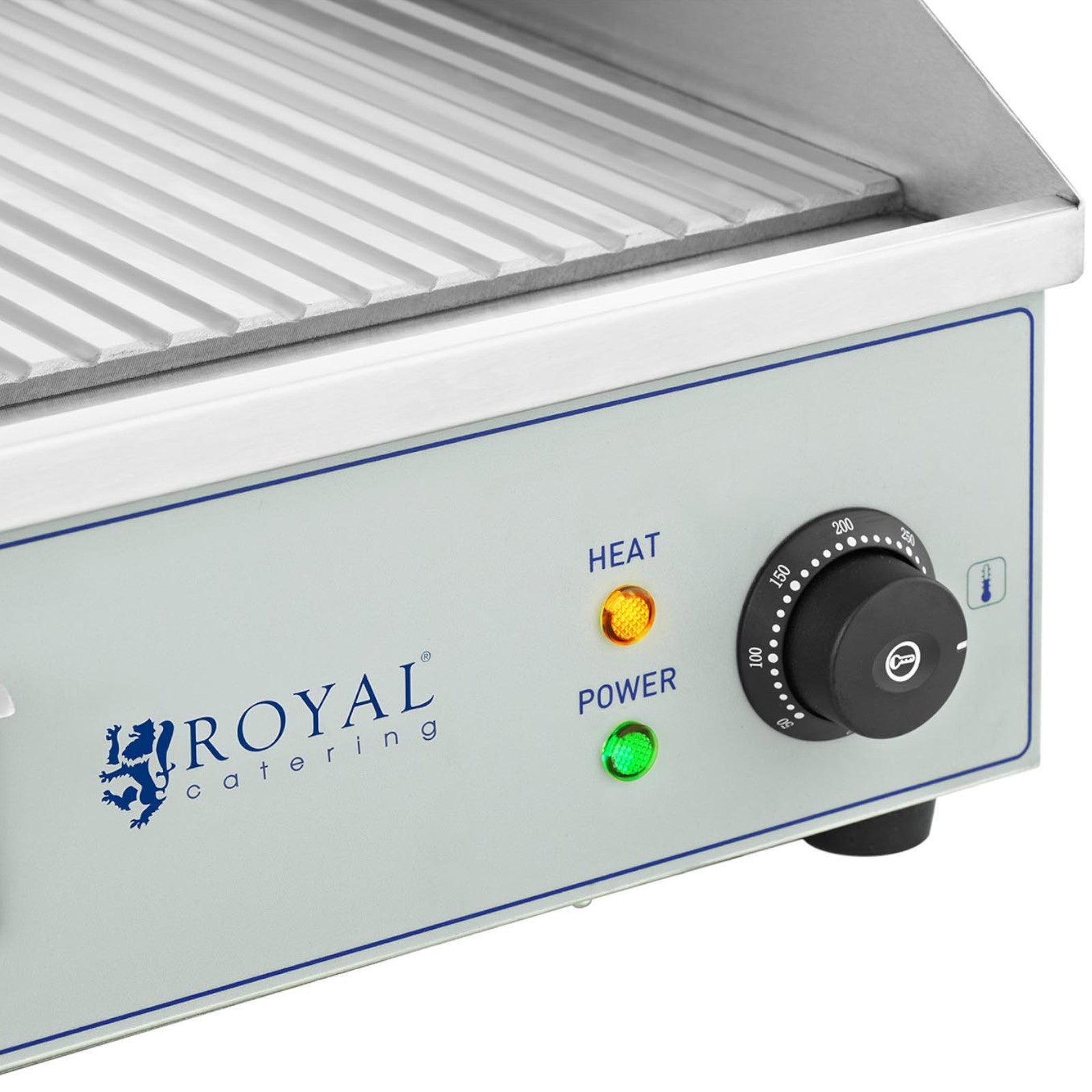 Grilled electric grill plate double-fitted 400 x 730 mm 2 x 2000 W - Carlat