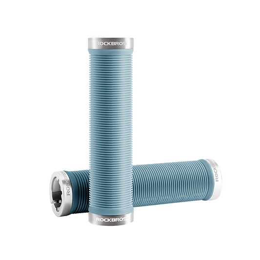Grips, twisted, anti-slip bicycle grips - blue - Carlat