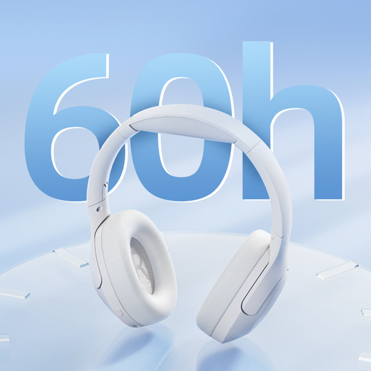 H3 Lite ANC Bluetooth wireless over-ear headphones - white - Carlat