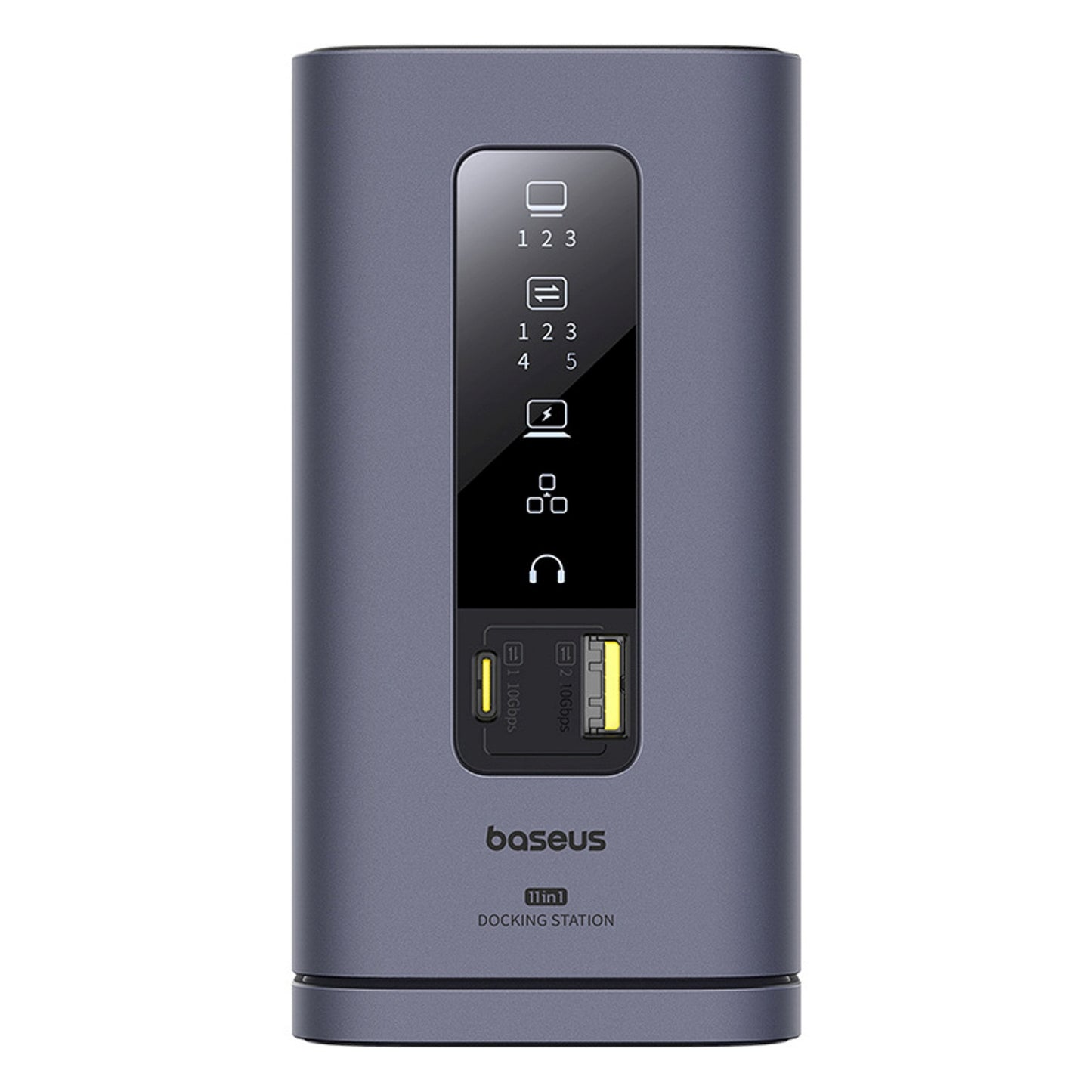 HUB 11in1 docking station USB-C USB-A HDMI RJ45 Minijack 3.5mm - gray - Carlat