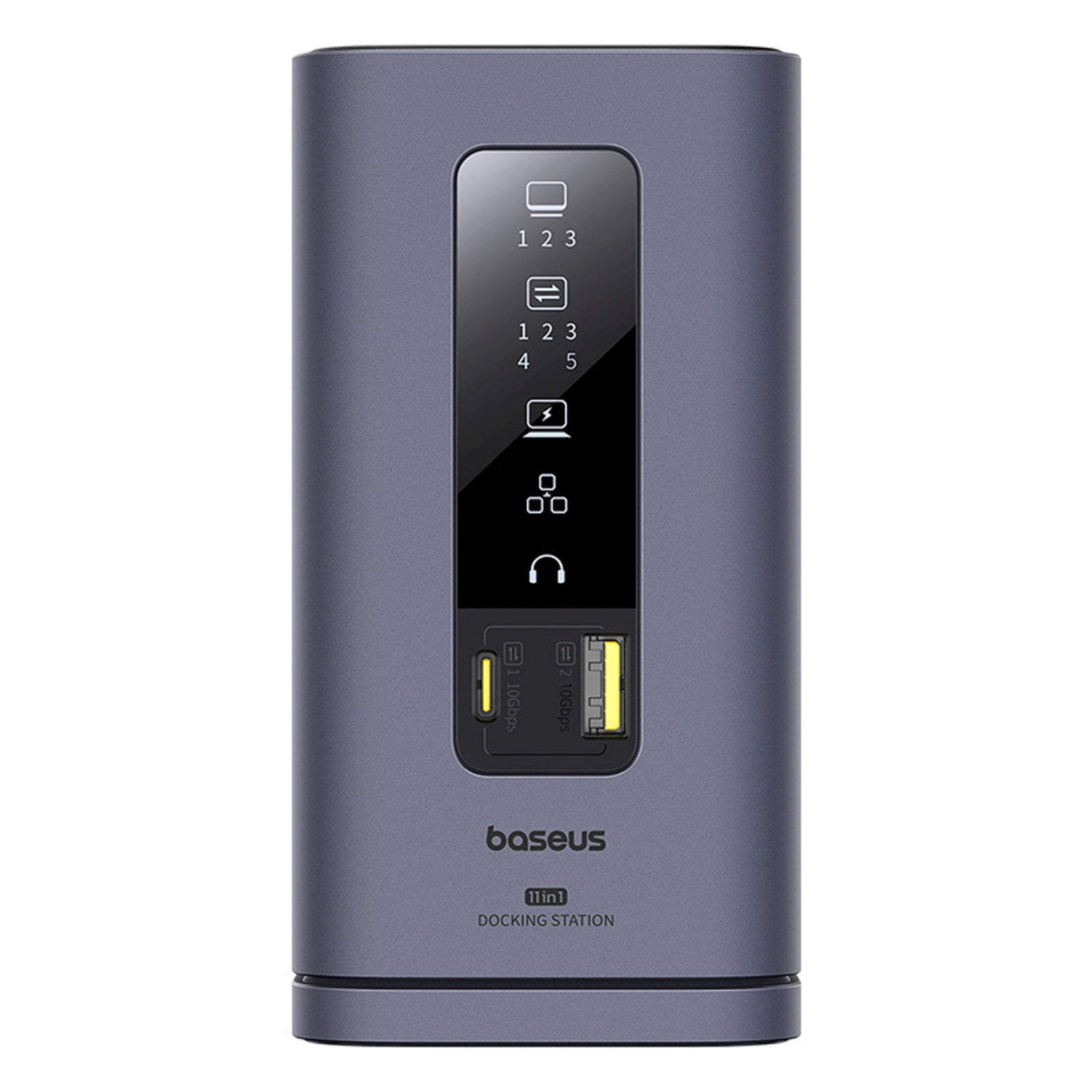 HUB 11in1 docking station USB-C USB-A HDMI RJ45 Minijack 3.5mm - gray - Carlat