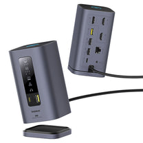 HUB 11in1 docking station USB-C USB-A HDMI RJ45 Minijack 3.5mm - gray - Carlat