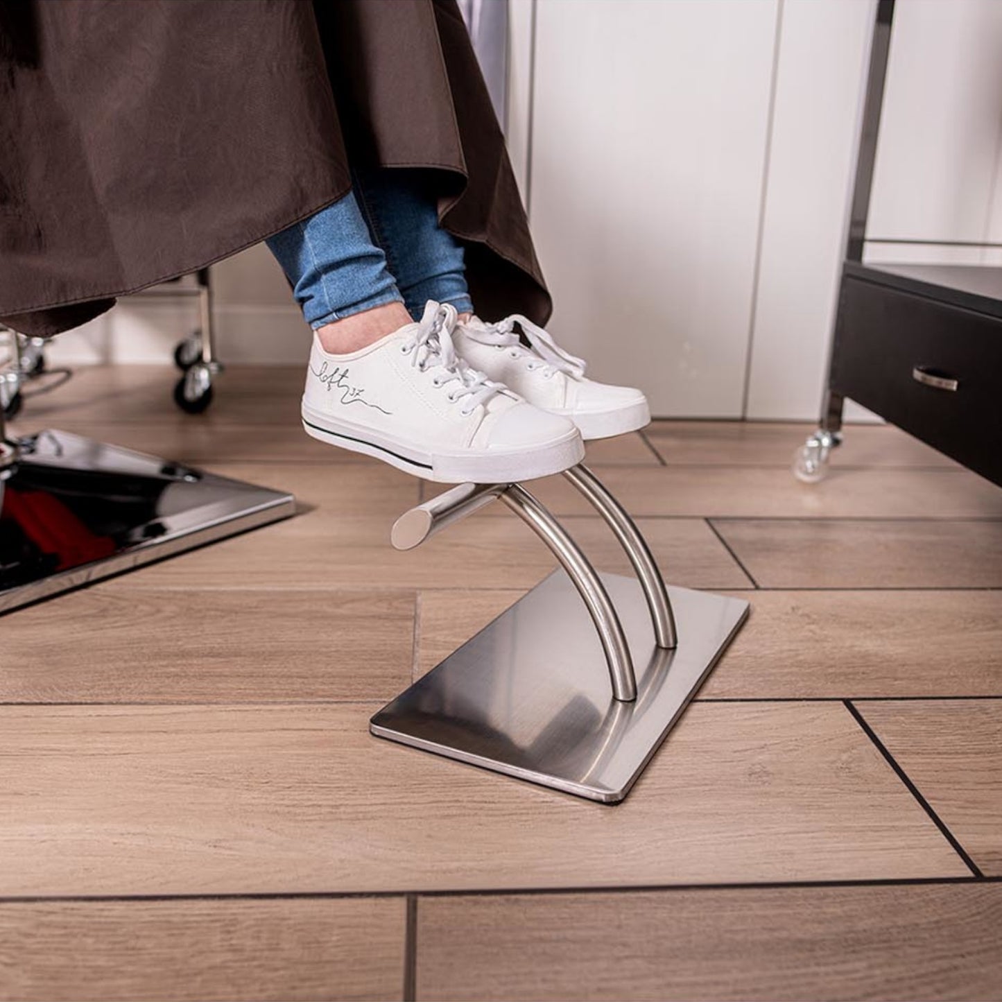 Hairdresser's footrest office non-slip-steel 35 cm - Carlat