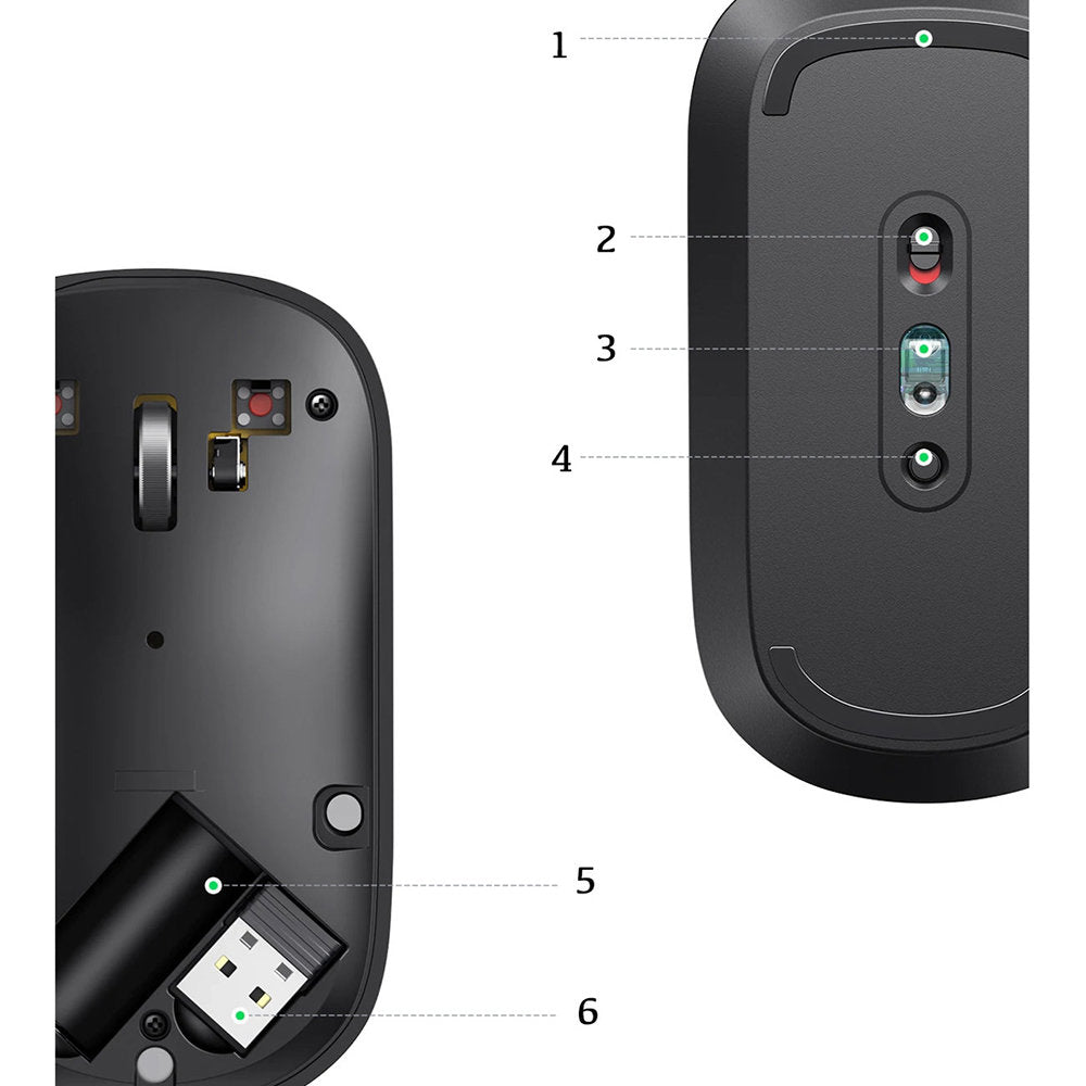 Handy Wireless Mouse for USB Green Computer - Carlat