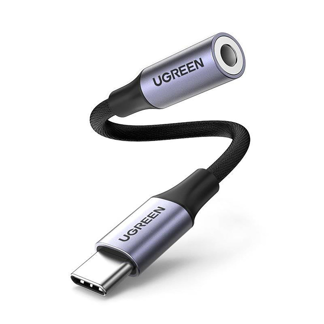 Headphone adapter mini jack 3.5 mm (female) - USB-C (male) 10 cm - gray - Carlat